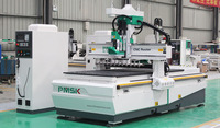 Emboîtement ATC Production de meubles bois CNC coupe linéaire 12 outils changement Cnc routeur emboîtement avec Table de déchargement et de chargement automatique