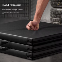 Tapis d'exercice de gymnastique pliant épais en cuir PVC étirement Fitness Yoga Crash Mat