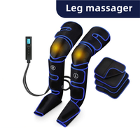 Masseur de jambes à compression d'air avec chaleur |   Appareil de stimulation de la circulation et de drainage lymphatique pour la récupération