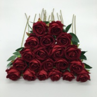 QIDA TM101 20 PCS Rose Großhandel Künstliche Rosen Seiden blumen Rote einzelne Rose Blumen für Home Wedding Decoration Party