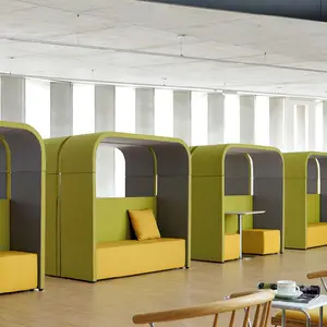 Penerimaan Privasi Stan Kantor Gedung Kantor Pertemuan Pods Sofa Modular