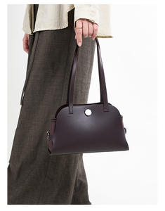 กระเป๋าถือสะพายไหล่ผู้หญิงหนังแท้คุณภาพสูง ปี 2026 หนังวัวผสมผ้าลินิน กระเป๋าแฟชั่นสำหรับสุภาพสตรี - Product Image 5