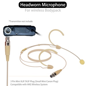 Micrófono de diadema de alta gama con doble auricular para Shure, Sennheiser, <span class=keywords><strong>AKG</strong></span>, MiPro, Audio Technica, 4 pines TA4F, 3 pines TA3F, 3.5mm - Product Image 2