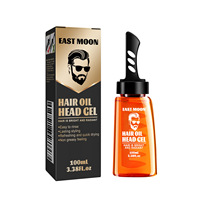 Gel coiffant 2-en-1 pour hommes avec peigne à dents larges – Tenue longue durée, effet volumineux, brillance sans gras – Huile coiffante et pommade