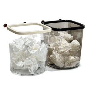 Cubo de basura de escritorio, cubo de basura rectangular transparente para encimera, uso doméstico en interiores - Product Image 5
