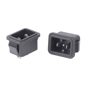 Nhà máy tùy chỉnh <span class=keywords><strong>IEC</strong></span> tiêu chuẩn 2pin AC ổ cắm C14 đầu vào ổ cắm điện AC nam Ổ cắm điện - Product Image 1