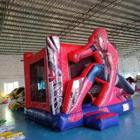 Château gonflable de videur gonflable commercial de SpiderMan sautant la maison de rebond