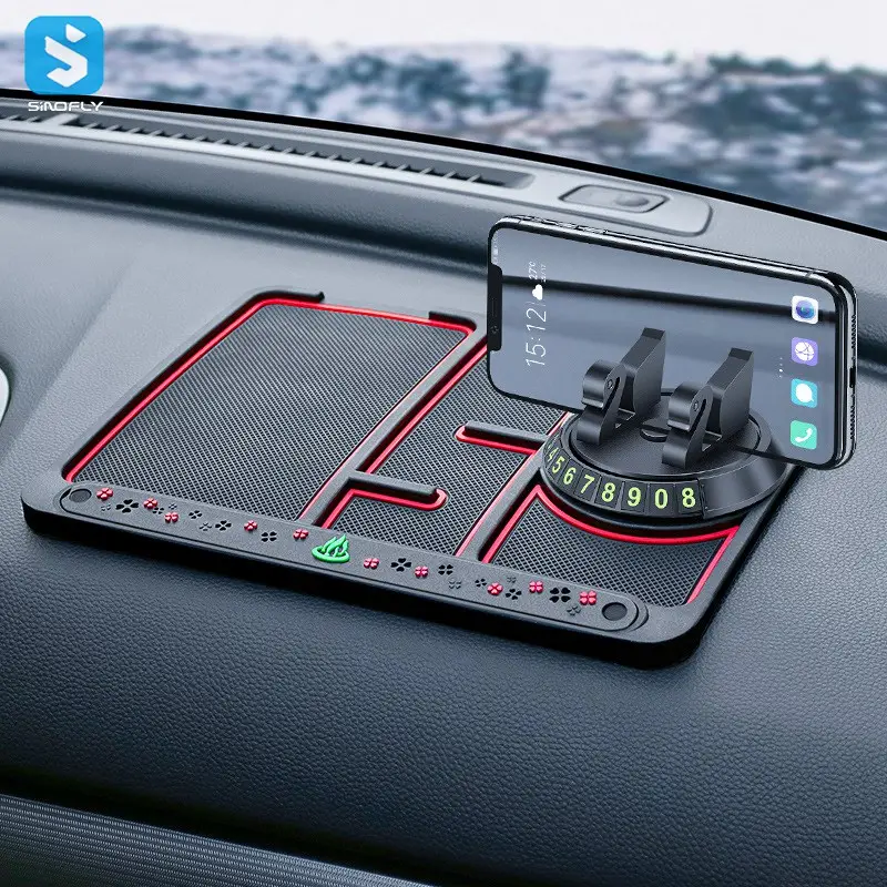 Araba Anti-skid silikon Mat Anti kayma ped araba Dash kurulu kaymaz kavrama ped cep telefon GPS tutucu yapışkan Mat araç tutucu