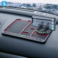कार विरोधी स्किड सिलिकॉन चटाई विरोधी पर्ची पैड कार के डेश बोर्ड गैर पर्ची पकड़ पैड सेल फोन जीपीएस धारक में चिपचिपा चटाई कार माउंट