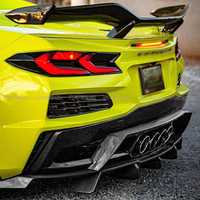 Diffuseur de pare-chocs arrière en fibre de carbone pour Chevrolet Corvette C8 Z06 Coupé 2 portes 2023 Diffuseur de lèvre de pare-chocs arrière
