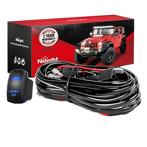 12ft LED-Licht leiste Kabelbaum Blauer Wipp schalter <span class=keywords><strong>2</strong></span>-adrige Sicherung PVC-Isolierung Kupfer leiter Auto Application Equivalent - Product Image 1