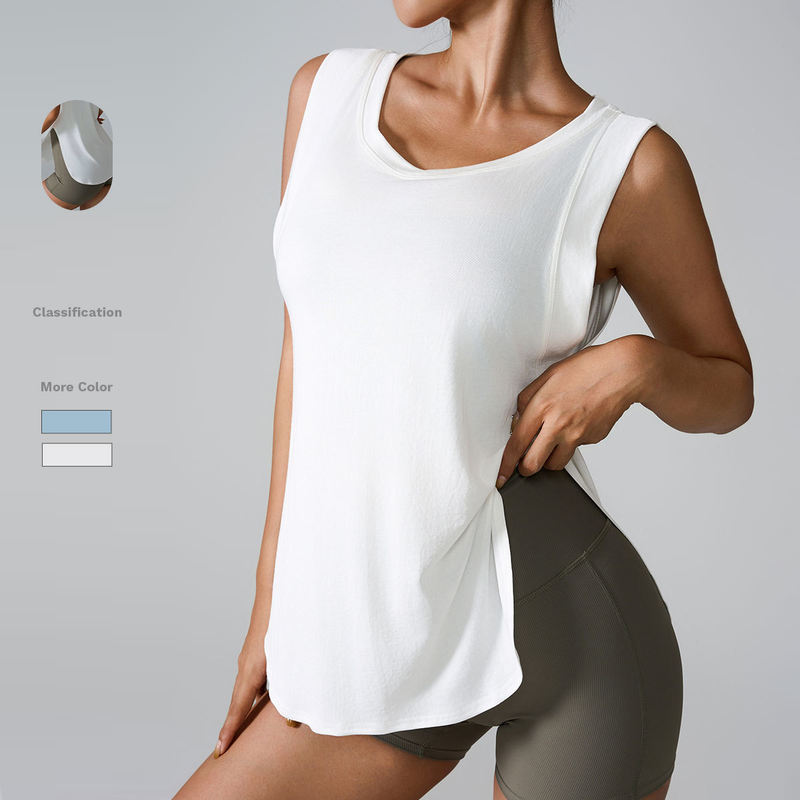 JY 2026 New Arrival Custom Women's Loose Summer Blouse Sleeveless Women Athletic Breathable Vest Jackets for Yoga Workout Tops