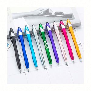 ปากกาสไตลัสหน้าจอสัมผัสพร้อมโลโก้สั่งทำ - ปากกาลูกลื่นทันสมัยสำหรับนักเรียนและโรงแรม - Product Image 1
