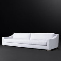 Canapé en tissu de lin blanc de luxe personnalisé Rhoohill, style rétro, pour salon, villa, meubles de salon modernes, ensemble de canapés