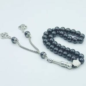 Tasbih de Hematita Magnética Natural de 10 mm, 33 Cuentas, Metal Mate, Oración Musulmana, Misbaha Islámica, Regalo de Ramadán y Eid, Marca Étnica YASEEN - Product Image 1