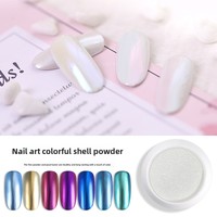 Miroir magique pour ongles haute lumière ciel lune perle blanc Aurora poudre de paillettes nouvel accessoire chromé pour effet miroir d'art des ongles