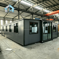 Rumah Kontainer Modular Ekspansi 40ft, Kantor Prefab, Hotel, Rumah Mobile Baja Siap Huni, Rumah Portabel, Ruang Tamu, Desain Modern