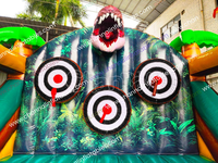 Jeu de lancer de hache gonflable Dinosaure de la Jungle, machine de tir sur cible personnalisée, équipement de divertissement pour adultes et enfants