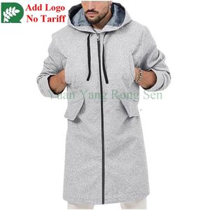 Wholesale Heavyweight Cotton <strong>Zip</strong> <strong>Hoodie</strong> <strong>Women</strong> High Quality Zipper <strong>Longline</strong> Hoodies Custom Logo - Product Image 5