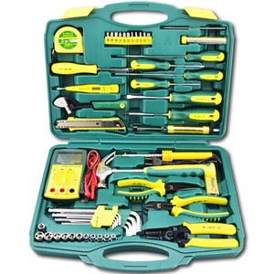Shengda 58 Piece <b>Tool</b> <b>Set</b> 1/4 In Socket Drive Combination Kit For Home Electrical Repair With Multimeter And Hard Case - Product Image 1