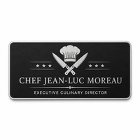 Badge nominatif personnalisé en aluminium émaillé, imprimé, avec support magnétique, pour uniformes d'employés et événements professionnels – Vente directe usine