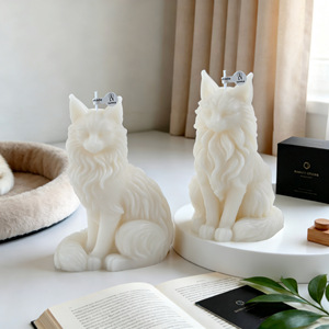 Bougie parfumée en cire de soja faite à la main, sculptée en 3D, représentant un chat Maine Coon, pour l'aromathérapie, décoration intérieure, cadeau de fête - Product Image 3