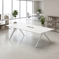Mesa de Conferencia Moderna de Madera, Escritorio para Reuniones, Muebles de Oficina, Mesa Larga para Reuniones