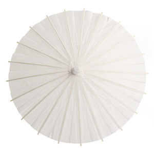 Commercio all'ingrosso disegno da 40cm 60cm 80cm carta oleata ombrellone carta bianca ombrello con manico in legno - Product Image 2