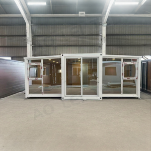 Lusso 30 FT espandibile contenitore pieghevole casa presso il Resort, con pareti di vetro e prestazioni di isolamento eccellenti - Product Image 2