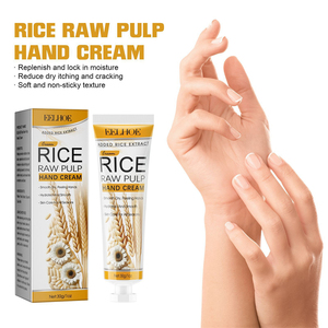 Crème pour les mains Eelhoe hydratante, éclaircissante, adoucissante, anti-fissures, anti-démangeaisons, à base de pulpe de riz et de lait de chèvre, OEM - Product Image 1