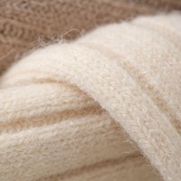 Chaussettes pour femmes en laine épaisse doublées de polaire, style Terry, rayées, sans couture, séchage rapide - Automne Hiver, usage domestique