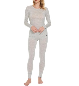 Top térmico de <span class=keywords><strong>lana</strong></span> <span class=keywords><strong>merino</strong></span> de manga larga para <span class=keywords><strong>mujer</strong></span> y Calzoncillos largos conjunto de ropa interior <span class=keywords><strong>térmica</strong></span> de <span class=keywords><strong>lana</strong></span> <span class=keywords><strong>merino</strong></span> transpirable lavable a máquina - Product Image 6