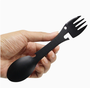 DFU80 Outdoor fork spoon <b>bottle</b> opener 3 in 1 cutlery portable <b>mini</b> outdoor tools customized - Product Image 3