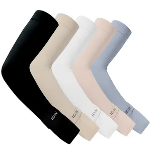 Plain Ice Silk Fabric Over Sleeve Sports Cycling Fishing Sun Protection Solid Arm Sleeve Breathable Compression Arm Sleeves