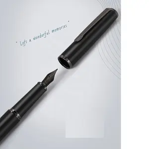 Jinhao 95 NUOVO Titanio Nero Belle Pennino Penna Stilografica, Penna Opaco Nero Liscio Scrittura Penna nera