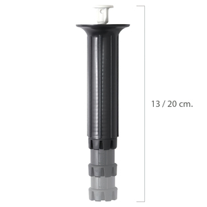 Gamba Fissa Regolabile 13/20 cm. Nero - Product Image 1