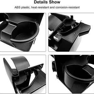 Rear Center <b>Console</b> Cup Holder Gray <b>Black</b> For Nissan Pathfinder 96965 ZS00A 96965 ZP00D Multifunctional Plastic - Product Image 3