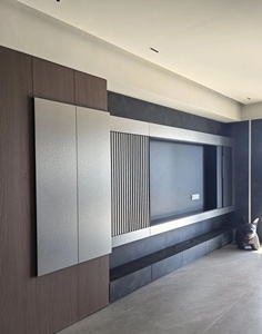 Mur d'arrière-plan TV personnalisé intégrant des armoires, des zones d'exposition <span class=keywords><strong>et</strong></span> des zones multimédias ; adapté aux hôtels <span class=keywords><strong>et</strong></span> aux salles d'exposition - Product Image 3