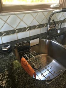 Lot de 3 : Nettoyeur de cuisine multifonctionnel avec <span class=keywords><strong>raclette</strong></span> et brosse pour comptoir, accessoires de cuisine - Product Image 5