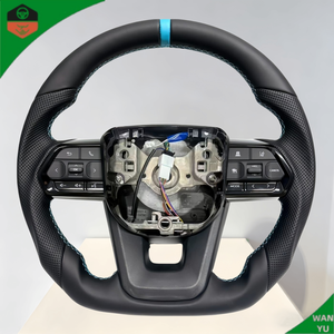 Volant LC300 GR, mise à niveau de l'ancien au nouveau, pour <span class=keywords><strong>Toyota</strong></span> Land Cruiser 300 2021, volant en cuir grain de bois <span class=keywords><strong>2022</strong></span> - Product Image 4