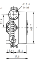 Souffleur d'air turbo sans balais WS7040 de 60 mm de diamètre, pression de 6,8 kPa, pour gonflables, ventilateur centrifuge DC 24 Vdc WONSMART avec driver