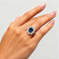 Bague de fiançailles en argent sterling 925 de luxe à sept couleurs pour femmes, tournesol, 2 carats, 2 carats, moissanite rose bleu VVS1