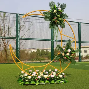 Hochzeit Romantischer Halbmond Stand bogen Halbmond form Hintergrund