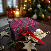 Boîte cadeau magnétique pliable de Noël, personnalisée avec un gaufrage, en matériaux recyclés, doublée d'une éponge, boîtes rigides pour friandises
