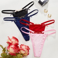 PASUXI Vente en gros usine – Culottes string sexy pour femmes avec dentelle, motif floral et chaîne cœur brillante