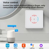 Interrupteur intelligent pour chauffe-eau électrique EU 86 Type 3500W, WiFi, panneau PC, double disjoncteur, commande vocale bidirectionnelle, usage domestique et hôtelier
