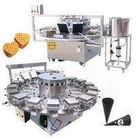 Biscuit Cookie Gaufre Gaufre Bâton Forme Ligne De Production Prix Gaz Crème Glacée Cône Faire Rouleau Oeuf Rouleau Maker Machine Électrique