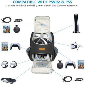 Bolso de hombro Amazear Pro Gamer de cuero resistente con múltiples compartimentos para accesorios de PS5 - Product Image 2