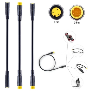 Cable de extensión de conector impermeable de 3 pines para conversión de bicicleta eléctrica para manija de freno de apagado Bafang BBS BBSHD - Product Image 1