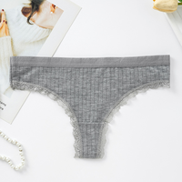 Panty G-String Super Lembut Seksi untuk Cewek, Celana Dalam Thong Pinggang Rendah dari Katun untuk Remaja, Ukuran US M L XL